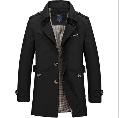 Abrigo hombre largo impermeable estilo trench botones dobles - Miles