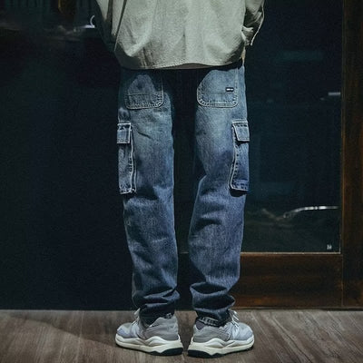 Pantalones cargo para hombre denim con bolsillos laterales - Ricardo