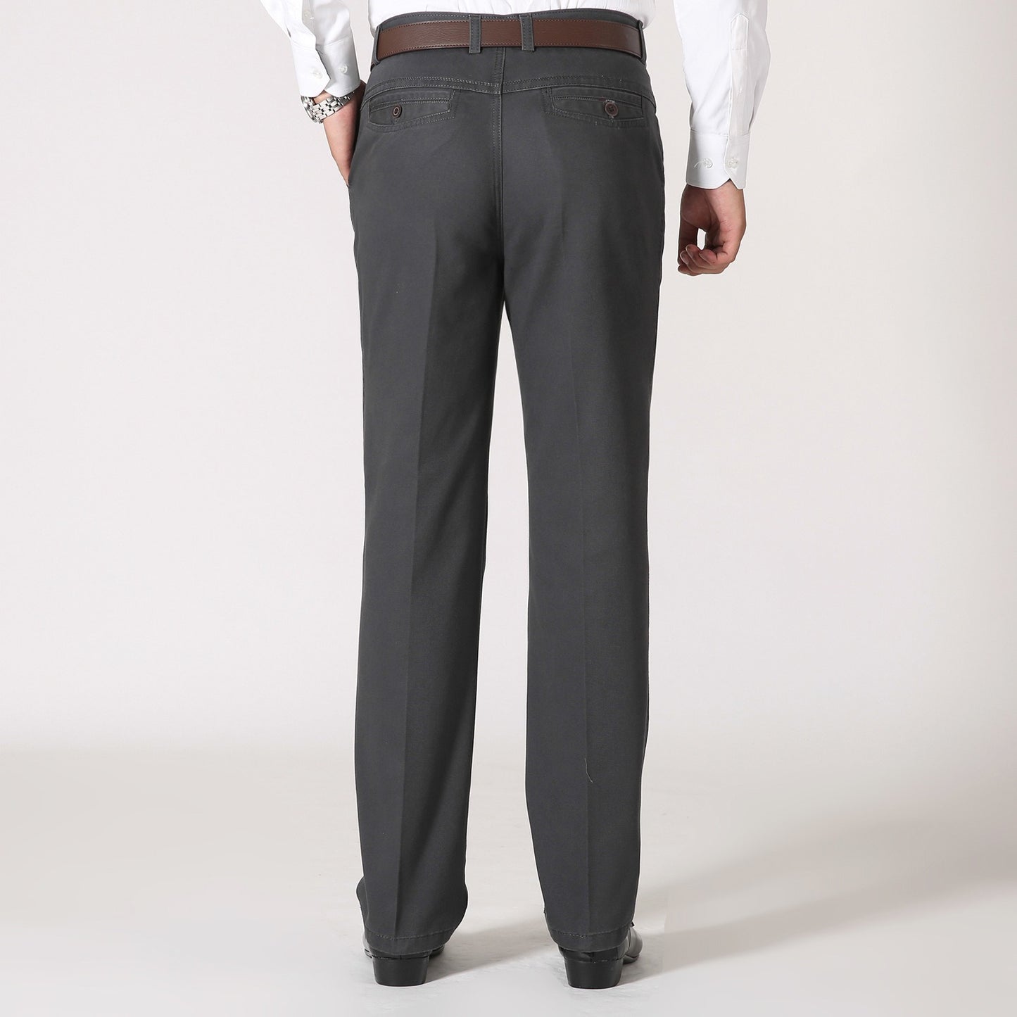 Pantalones de vestir para hombre de algodón corte recto - David