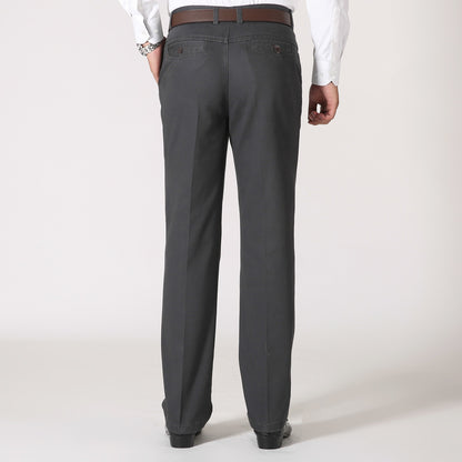 Pantalones de vestir para hombre de algodón corte recto - David