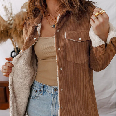 Chaqueta de pana forrada para mujer - Liora