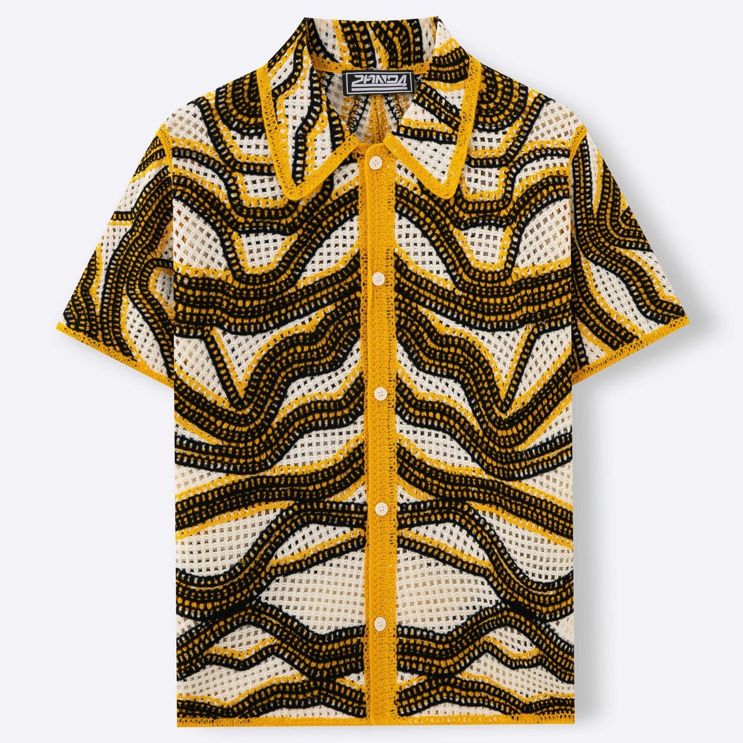Camisa hombre crochet bordado estilo retro - Malik