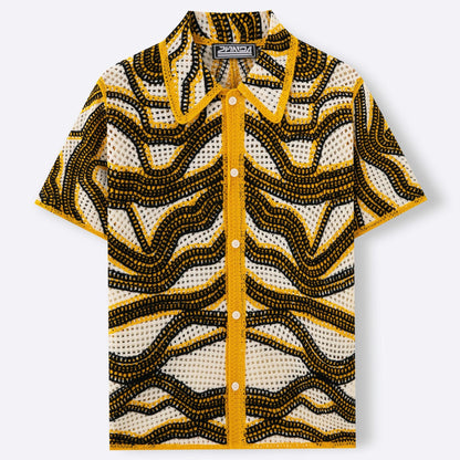 Camisa hombre crochet bordado estilo retro - Malik
