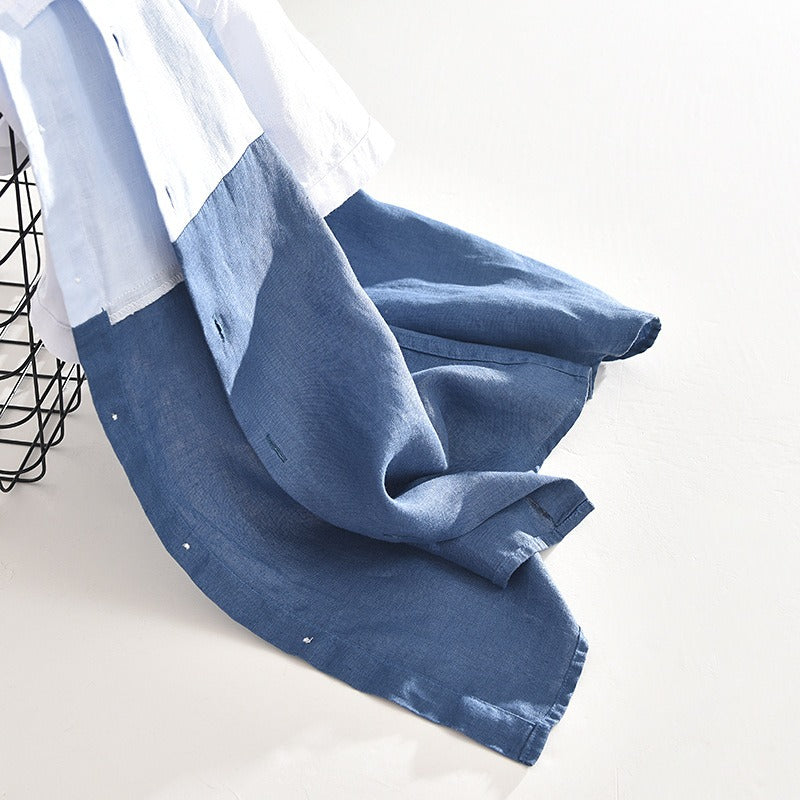 Camisa para hombre de manga corta algodón bloques de color - Sjoerd