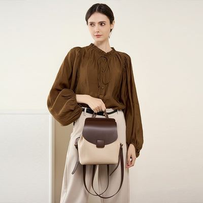 Mochila mujer piel sintética diseño minimalista elegante - Nadège