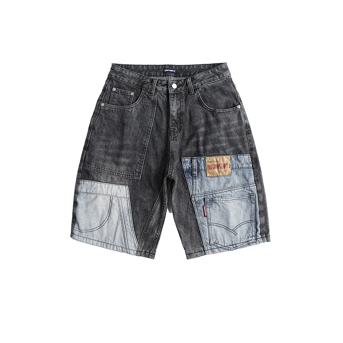 Bermuda denim patchwork para hombre - Urban Edge