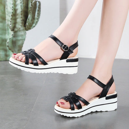 Sandalias Plataforma Mujer Cruzadas Minimalistas - Irina