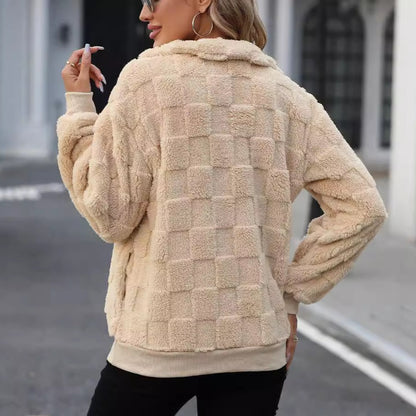 Sudadera polar de cuello alto con cremallera - Noémie