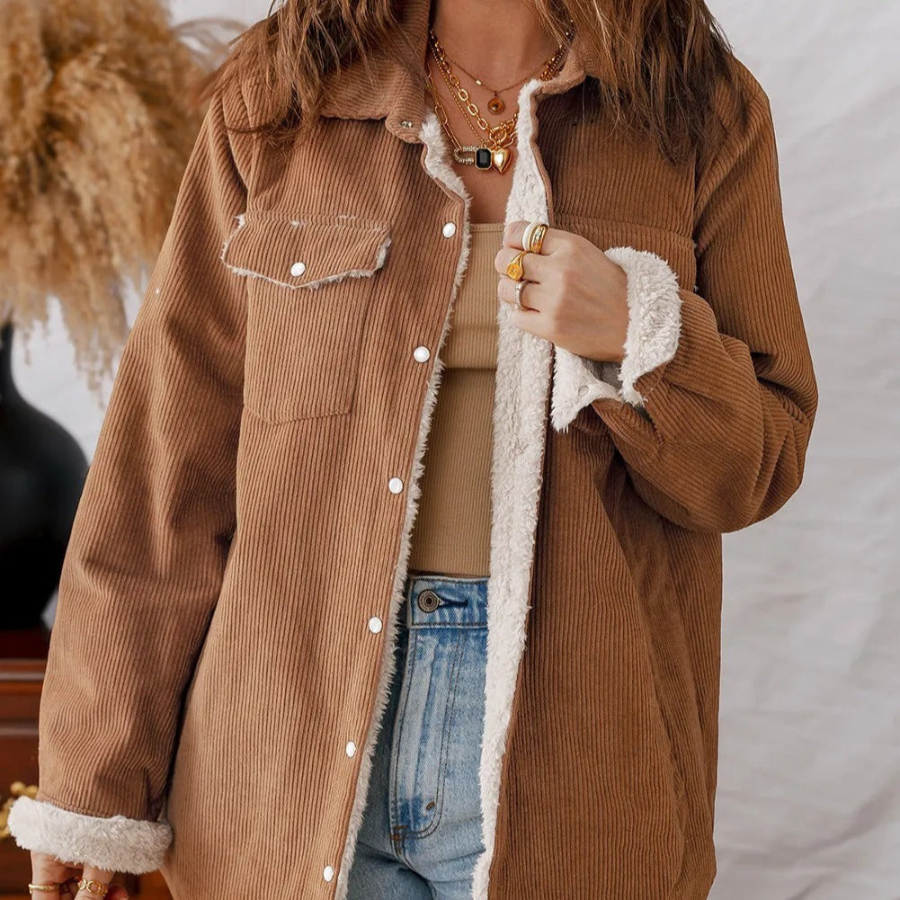 Chaqueta de pana forrada para mujer - Liora