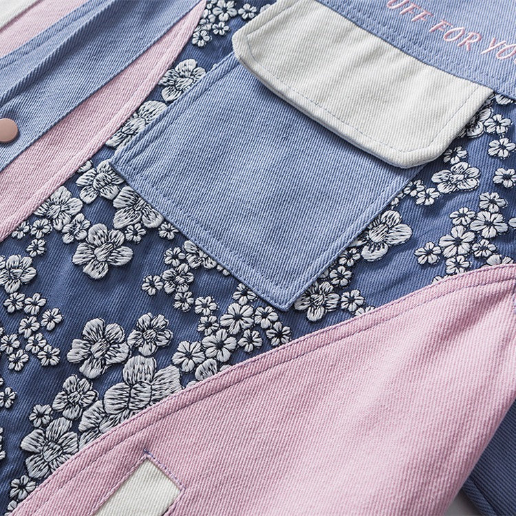 Chaqueta hombre estampado floral patchwork algodón - Elric