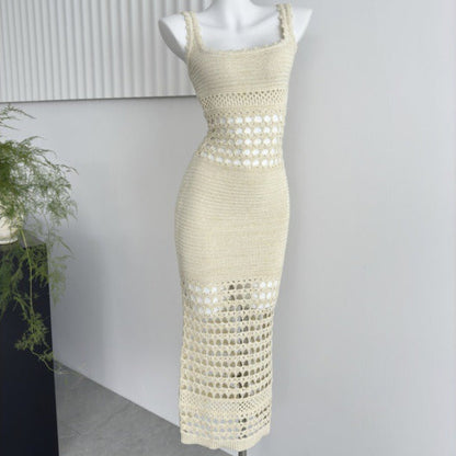 Vestido midi de punto calado ajustado - Danira
