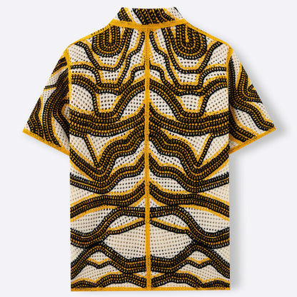 Camisa hombre crochet bordado estilo retro - Malik