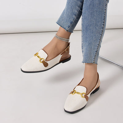 Mocasines mujer punta fina con detalle metálico - Floriane