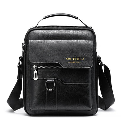 Bandolera para hombre de piel sintética estilo ejecutivo vertical - Laurent