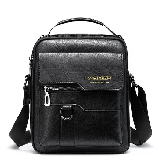 Bandolera para hombre de piel sintética estilo ejecutivo vertical - Laurent