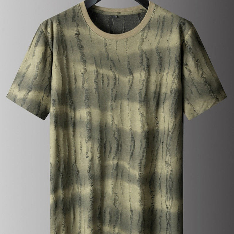 Camiseta estampada efecto desgastado para hombre - Gaspard
