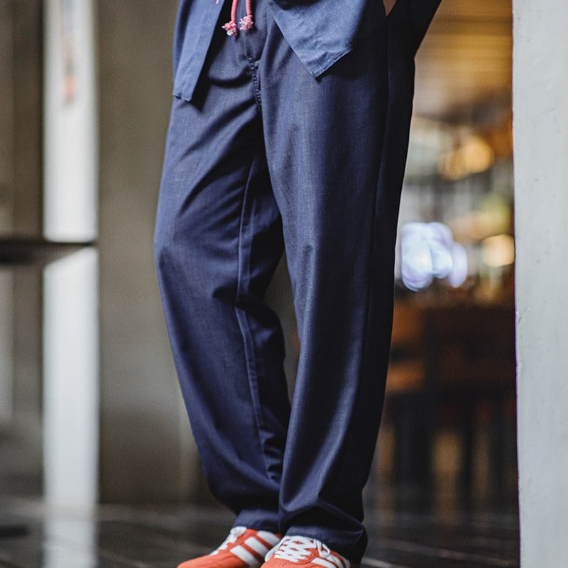 Pantalones hombre algodón relaxed fit con cordón - Maximo