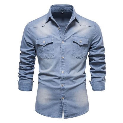 Camisa vaquera manga larga para hombre - Derek