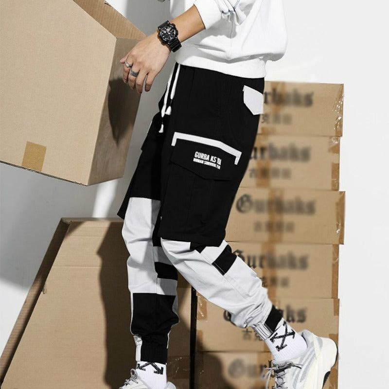 Pantalones cargo para hombre diseño bicolor estilo jogger - Heiko