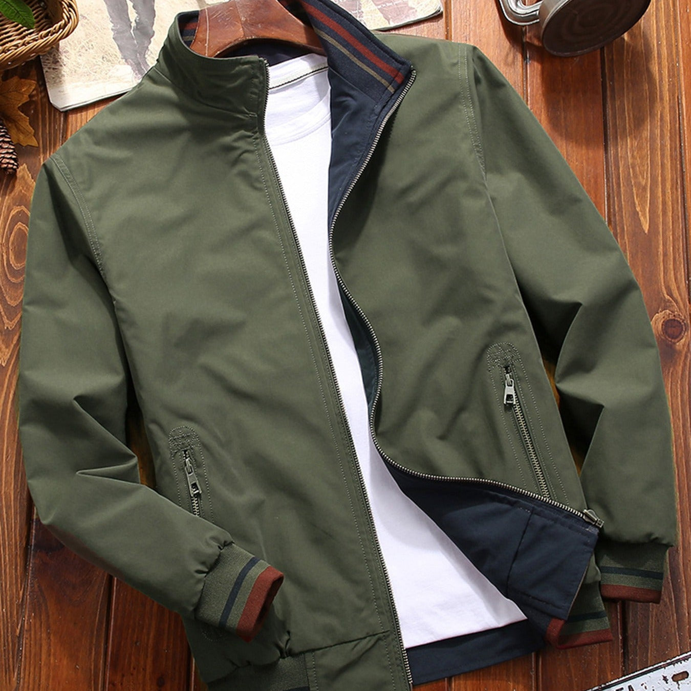 Chaqueta hombre ligera casual cremallera - Maldini