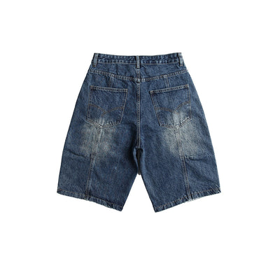 Bermuda denim patchwork para hombre - Urban Edge