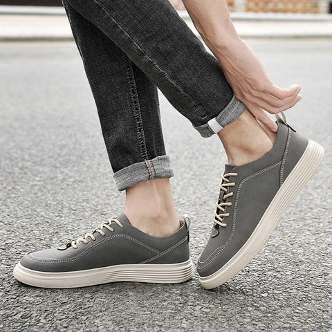 Zapatillas casuales para hombre de piel transpirable estilo urbano - Eugene