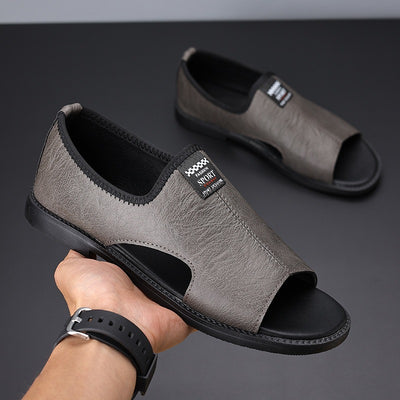 Sandalias para hombre de cuero sintético diseño cerrado transpirable - Jacinto