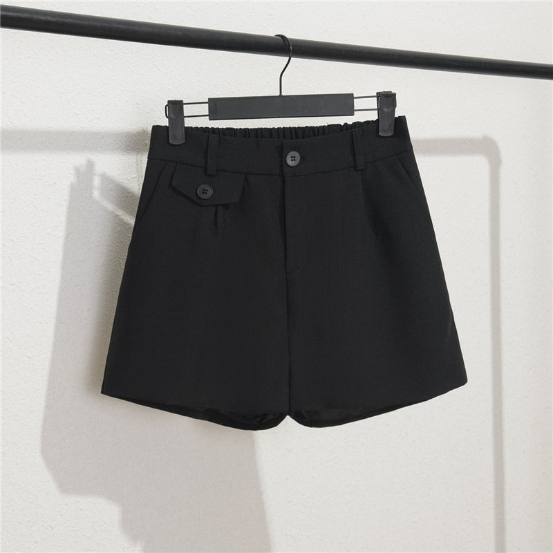 Shorts de mujer con cintura elástica y detalle de botones - Clara