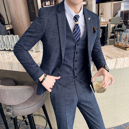 Traje de hombre con patrón a cuadros - Silvano