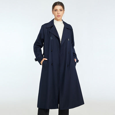 Abrigo trench largo mujer estilo clásico doble botonadura - Celine
