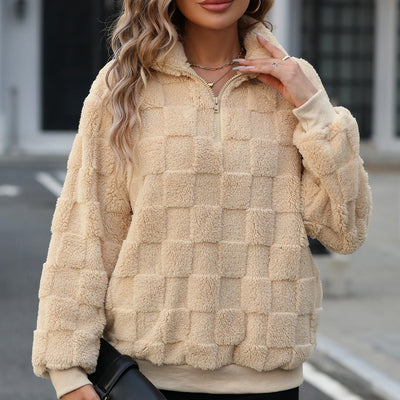 Sudadera polar de cuello alto con cremallera - Noémie