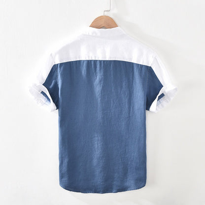 Camisa para hombre de manga corta algodón bloques de color - Sjoerd