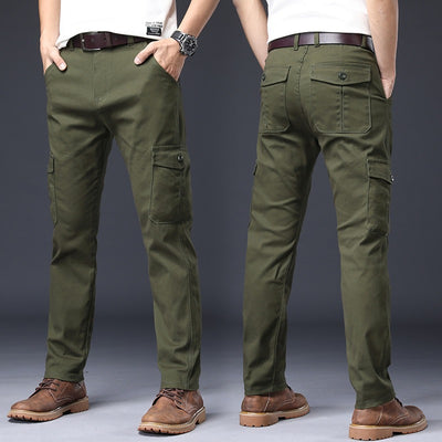 Pantalones cargo para hombre algodón elástico estilo recto - Lucas