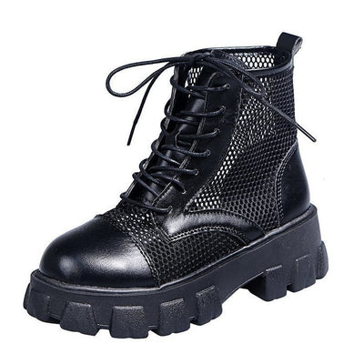 Botas militar mujer paneles de malla - Lioré