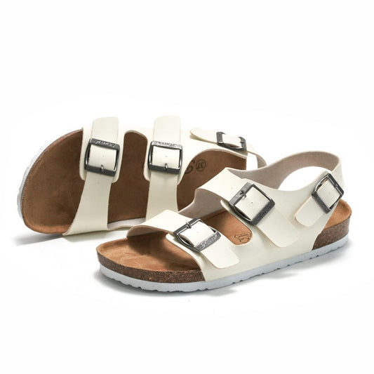 Sandalias planas mujer tiras ajustables corcho minimalistas - Larissa