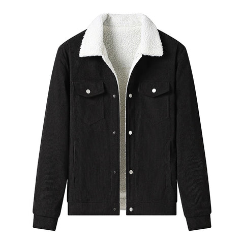 Chaqueta hombre pana forrada con borrego estilo casual - Alain