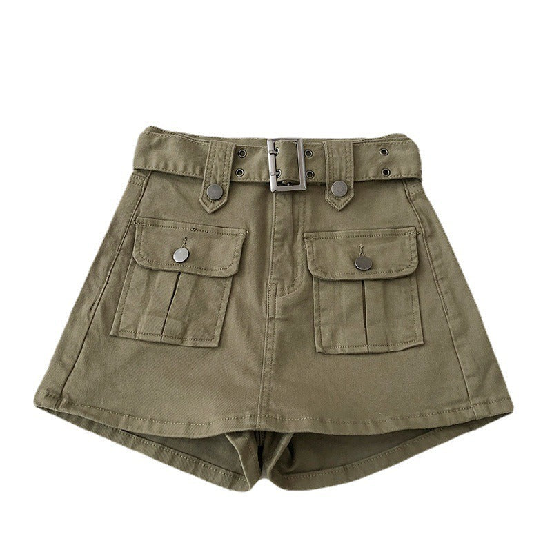 Shorts cargo de mujer tiro alto - Levria