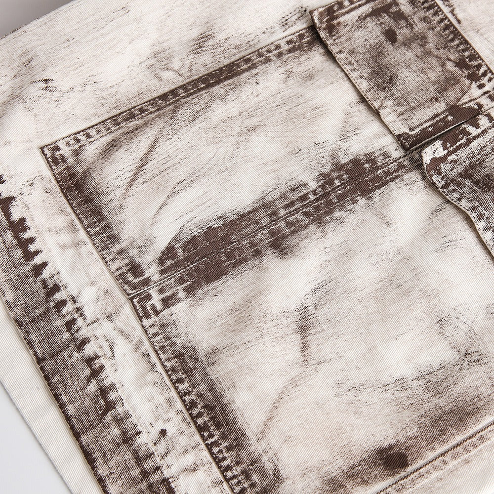 Pantalones cortos para hombre de algodón lavado estilo cargo - Marc