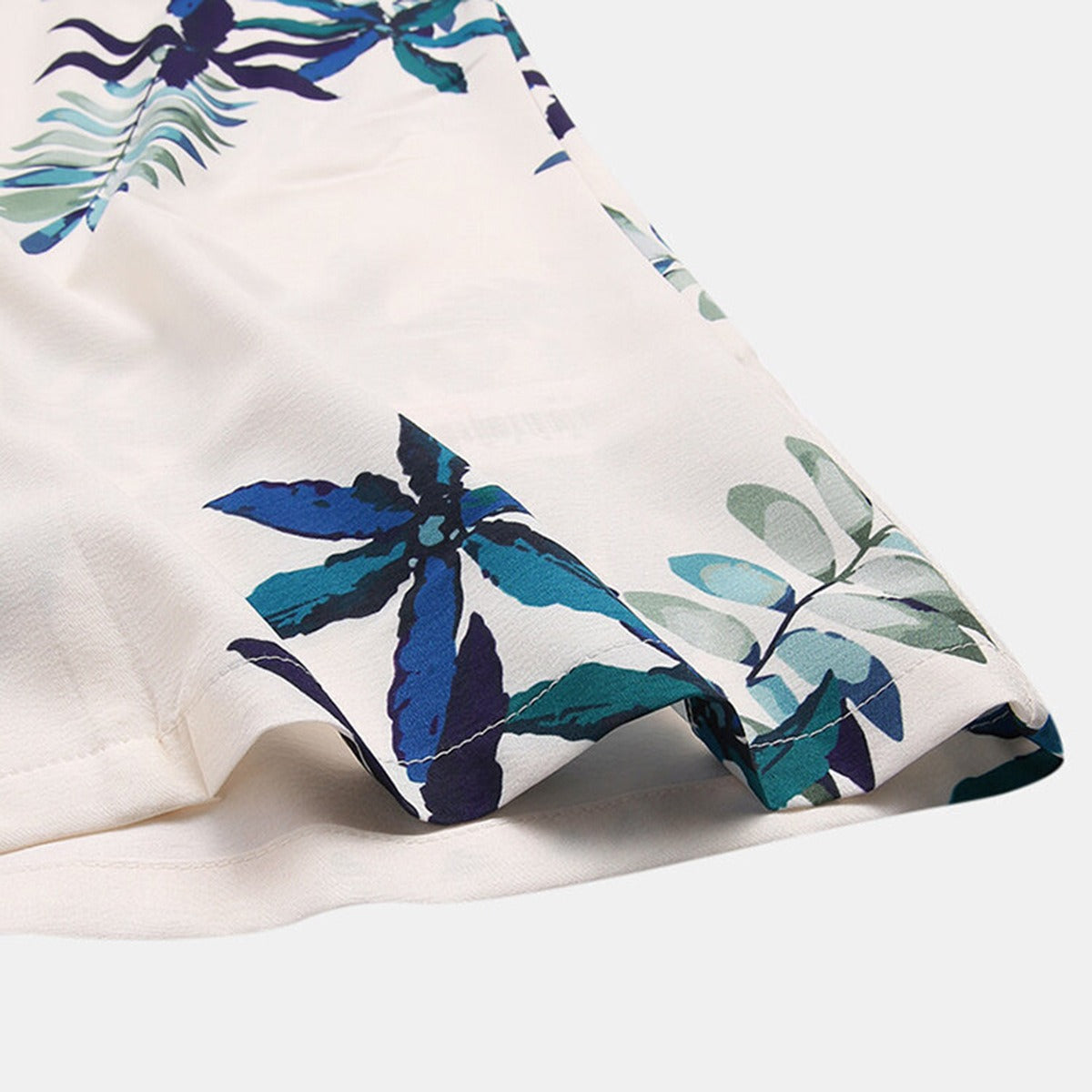 Camisa para hombre de manga corta viscosa estampado tropical - Théo