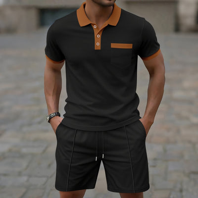 Conjunto hombre polo contraste casual moderno - Matis