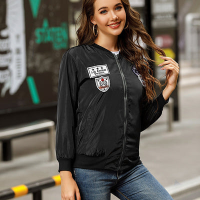 Chaqueta bomber con parches bordados - Lexa