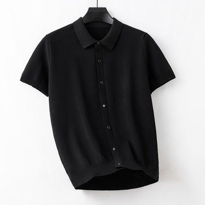 Camisa para hombre de punto fino de manga corta - Renzo
