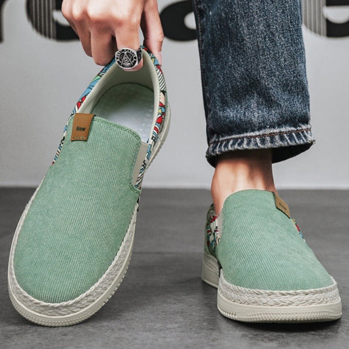 Zapatillas casuales hombre lona con estampado étnico - Edy