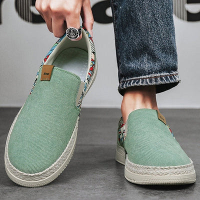 Zapatillas casuales hombre lona con estampado étnico - Edy