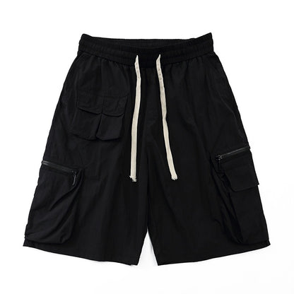 Pantalones cortos para mujer de bolsillos grandes con cremalleras estilo casual - Fey