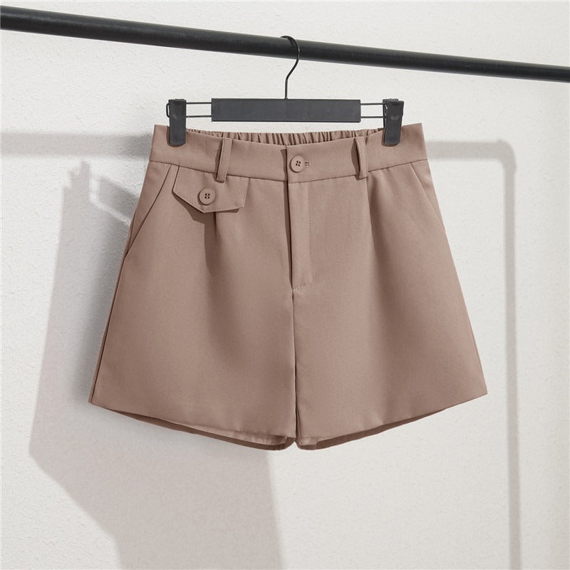 Shorts de mujer con cintura elástica y detalle de botones - Clara