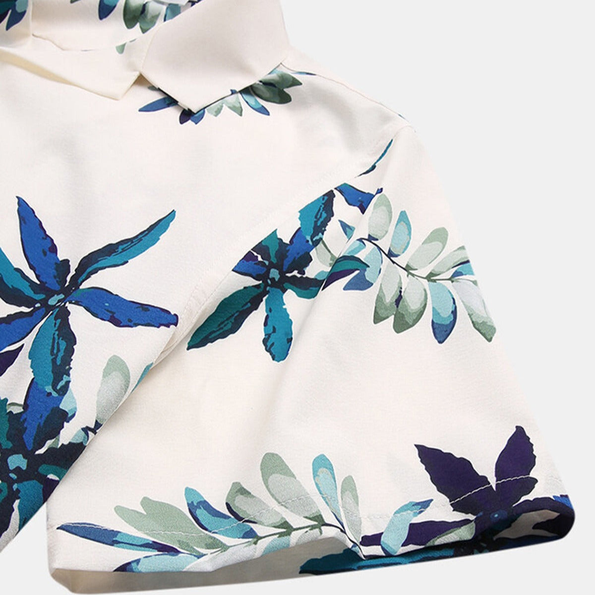 Camisa para hombre de manga corta viscosa estampado tropical - Théo