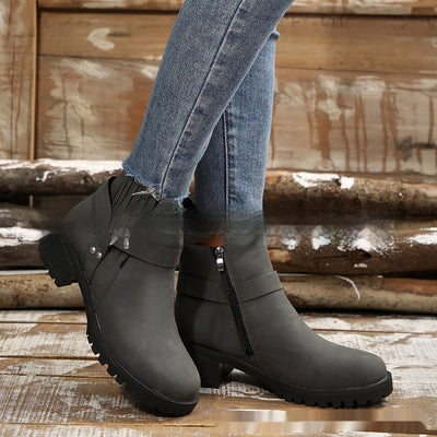 Botines mujer tacón medio con hebilla - Narella