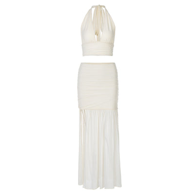 Conjunto halter con falda larga - Noelle