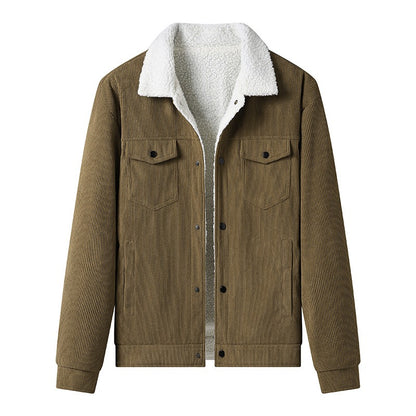 Chaqueta hombre pana forrada con borrego estilo casual - Alain